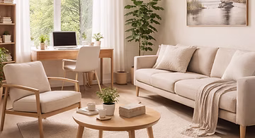 Sala de espera acogedora Mg Psicovida